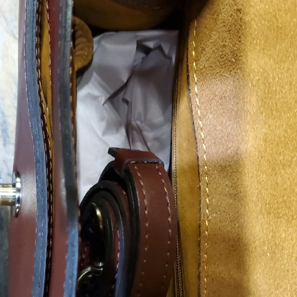 Patricia Nash Deep Red Embossed Leather Satchel - Picture 10 of 16